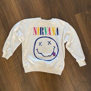 Kids Zara Nirvana White Sweatshirt - Unisex Size 8-9